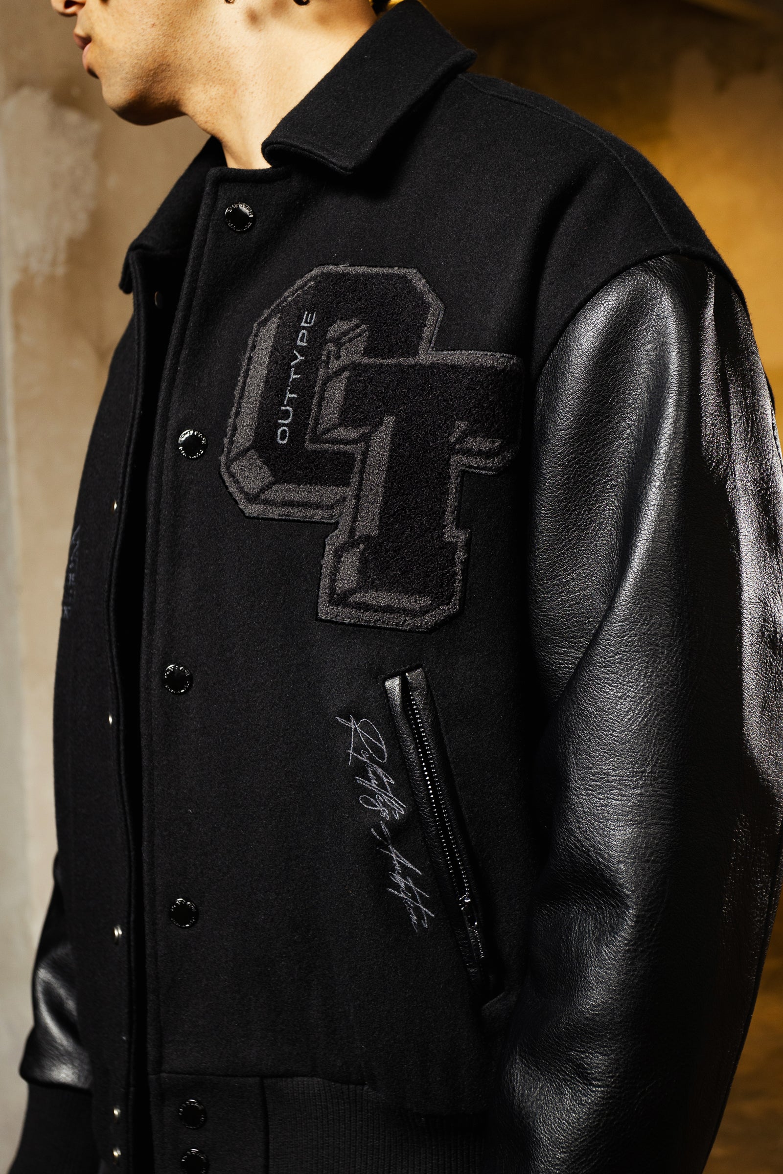 Heavy All Black Varsity Jacket