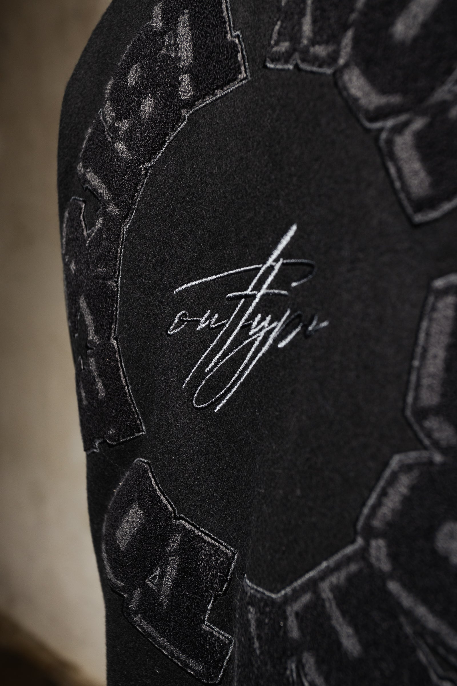 Heavy All Black Varsity Jacket