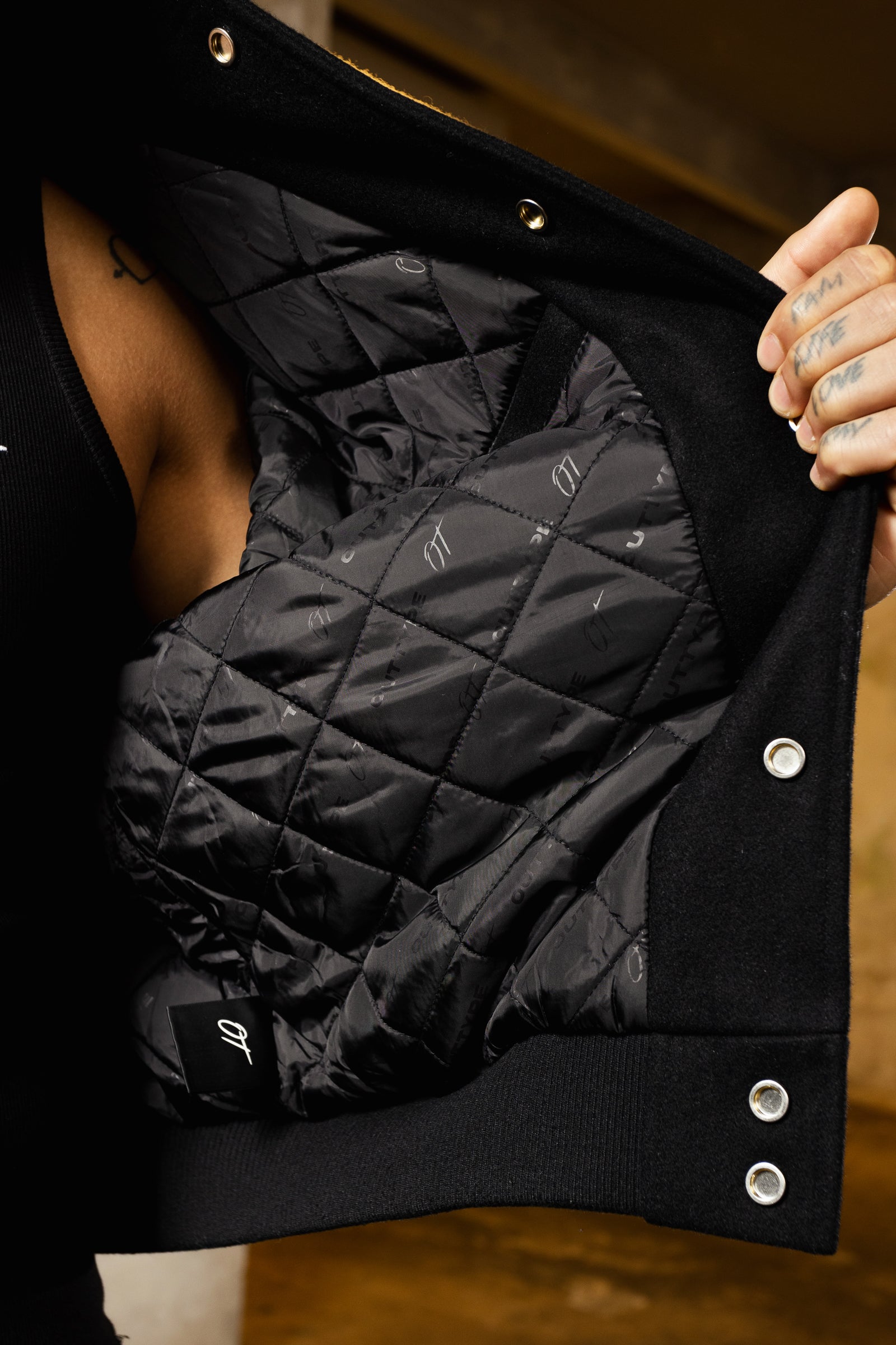 Heavy All Black Varsity Jacket