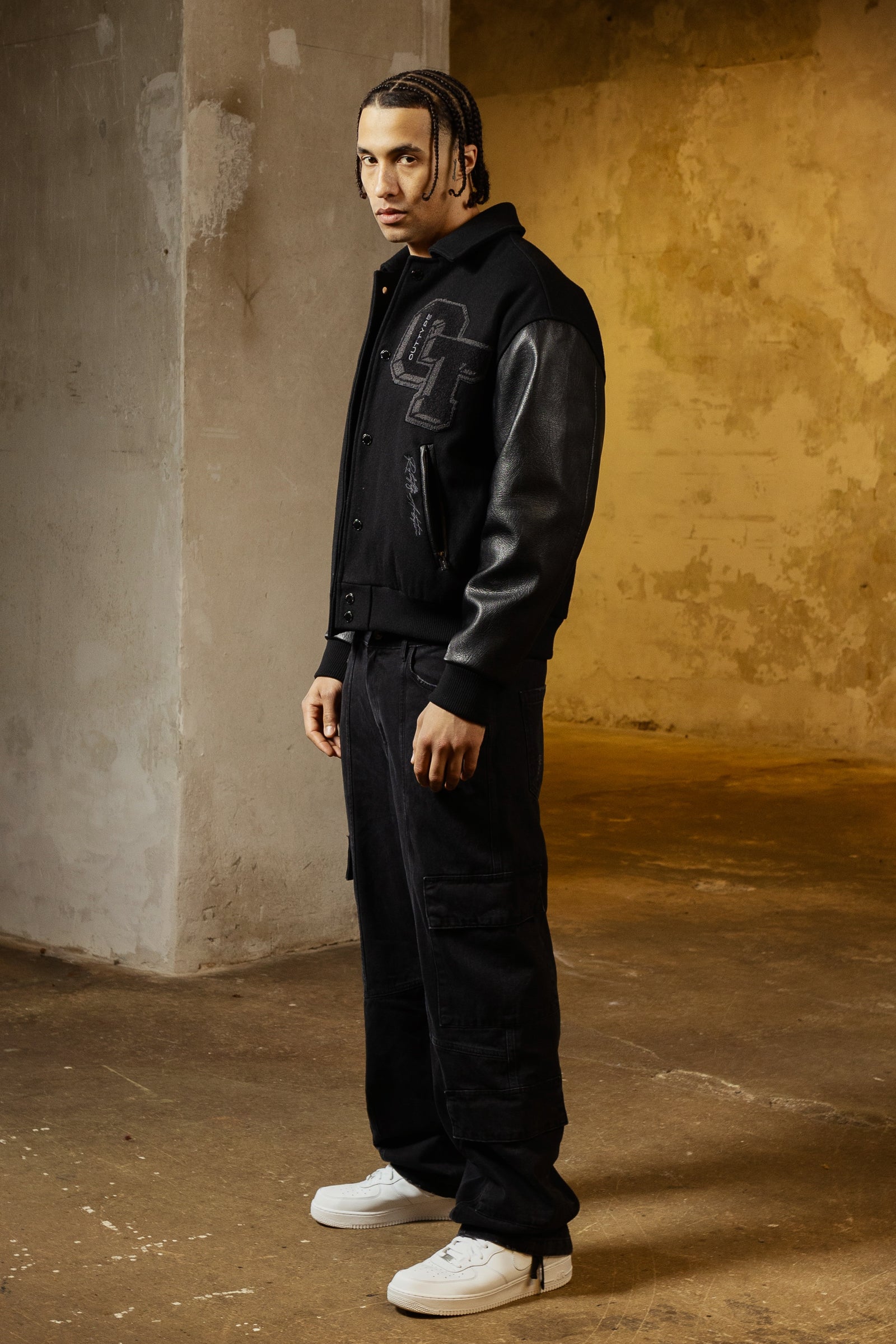 Heavy All Black Varsity Jacket