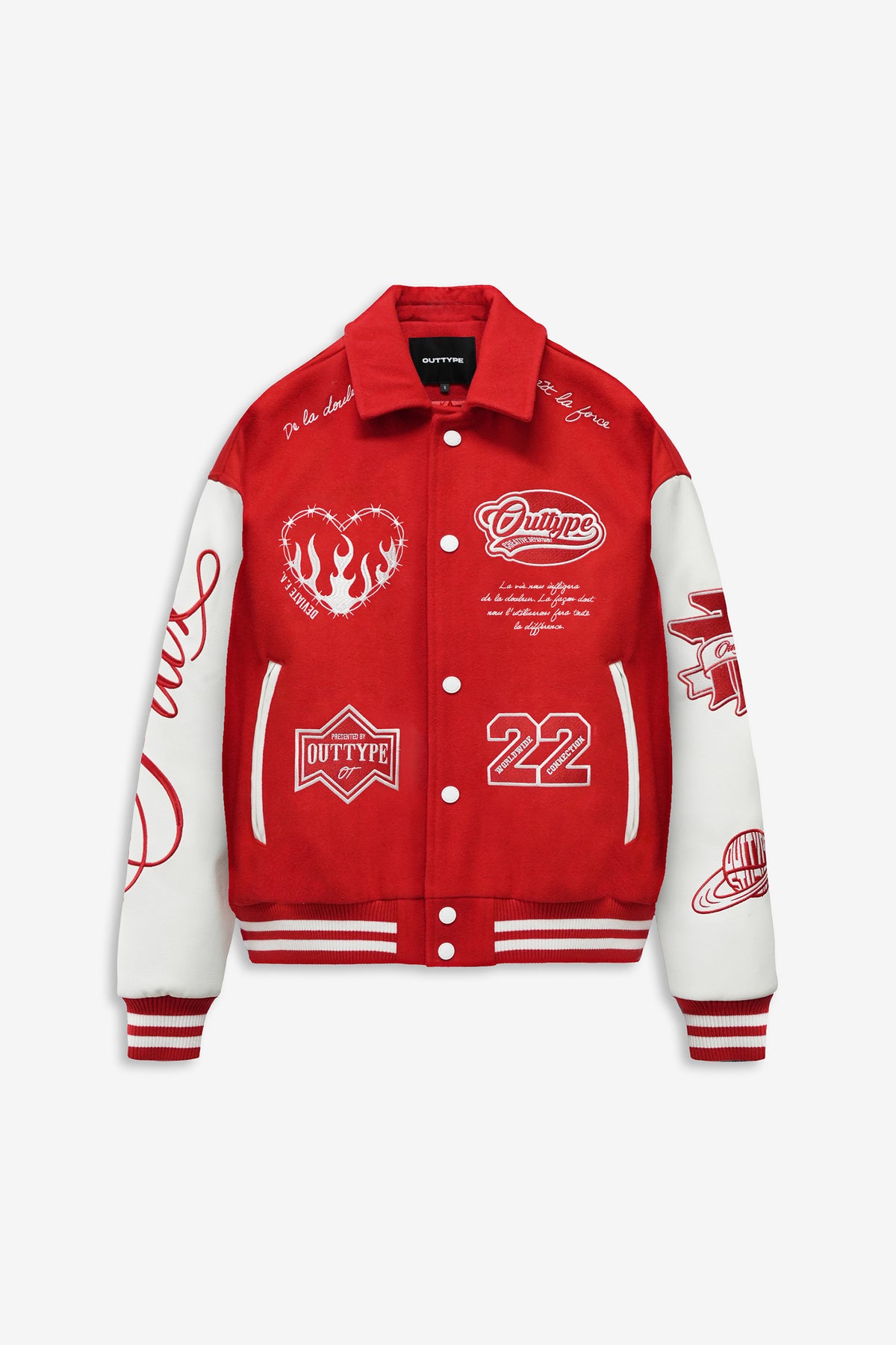 Heavy "De la Douleur" Varsity Jacket