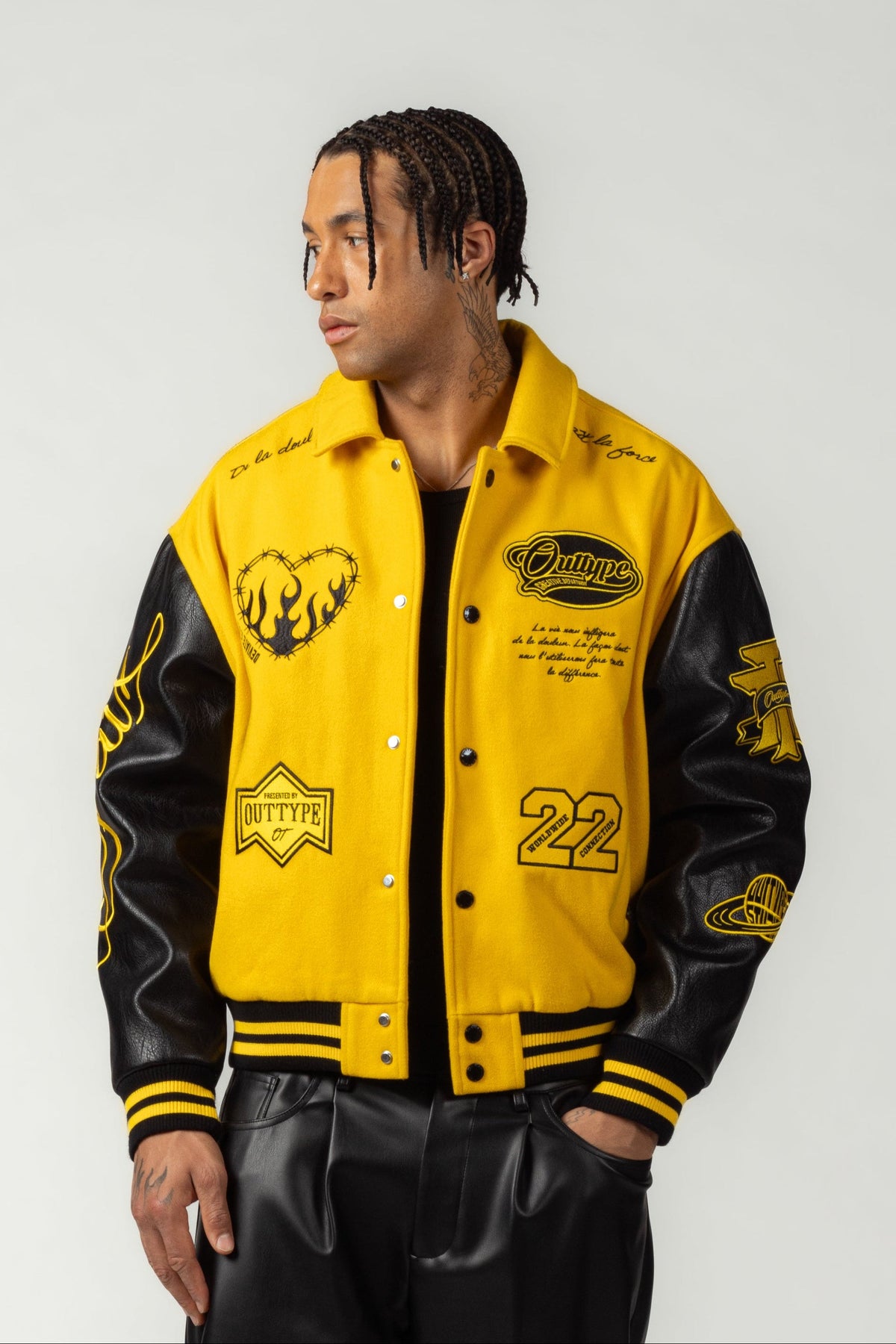 Heavy "De la Douleur" Varsity Jacket
