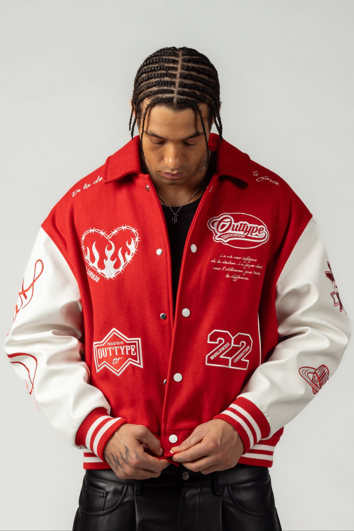 Heavy "De la Douleur" Varsity Jacket