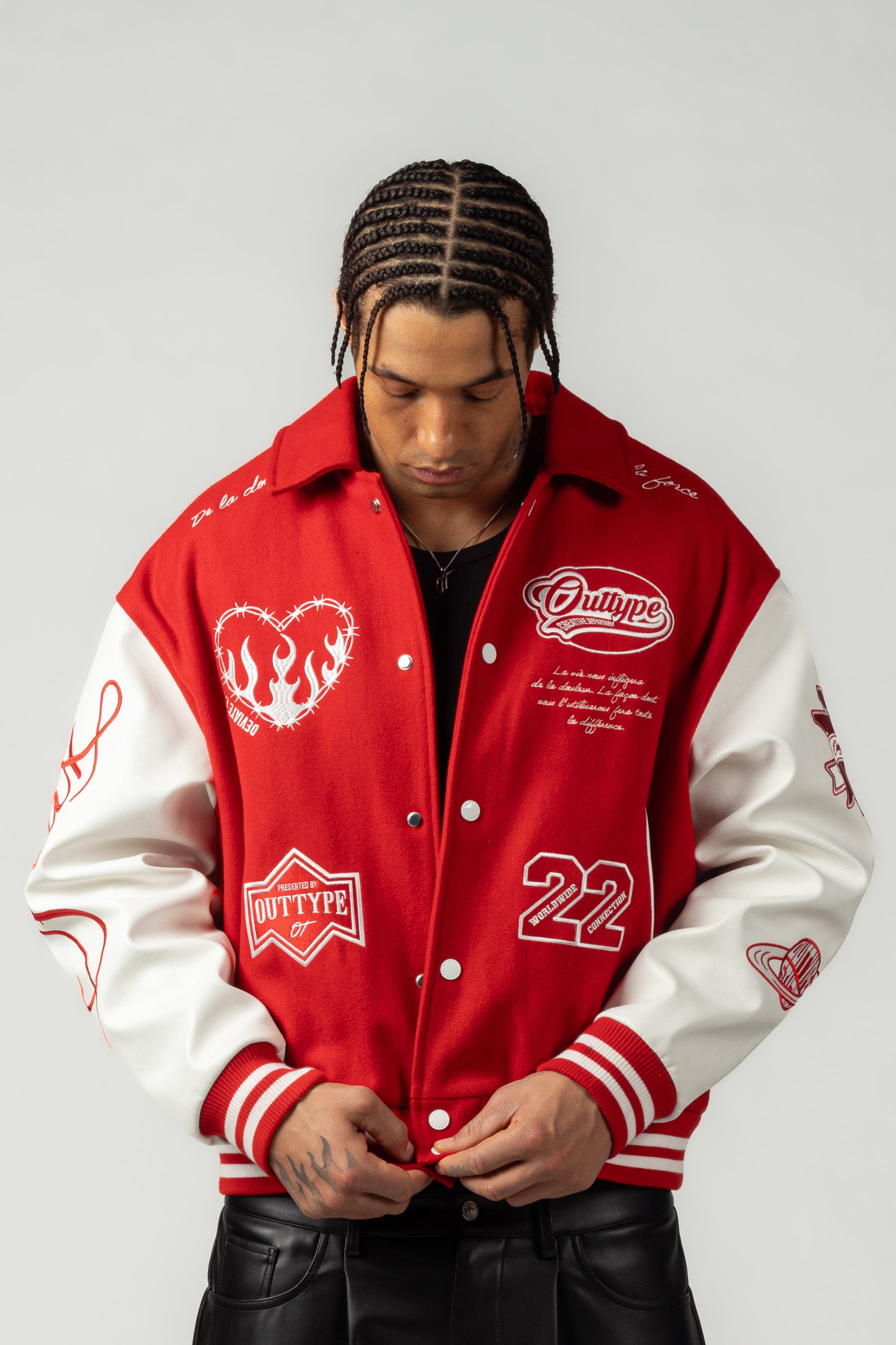 Heavy "De la Douleur" Varsity Jacket