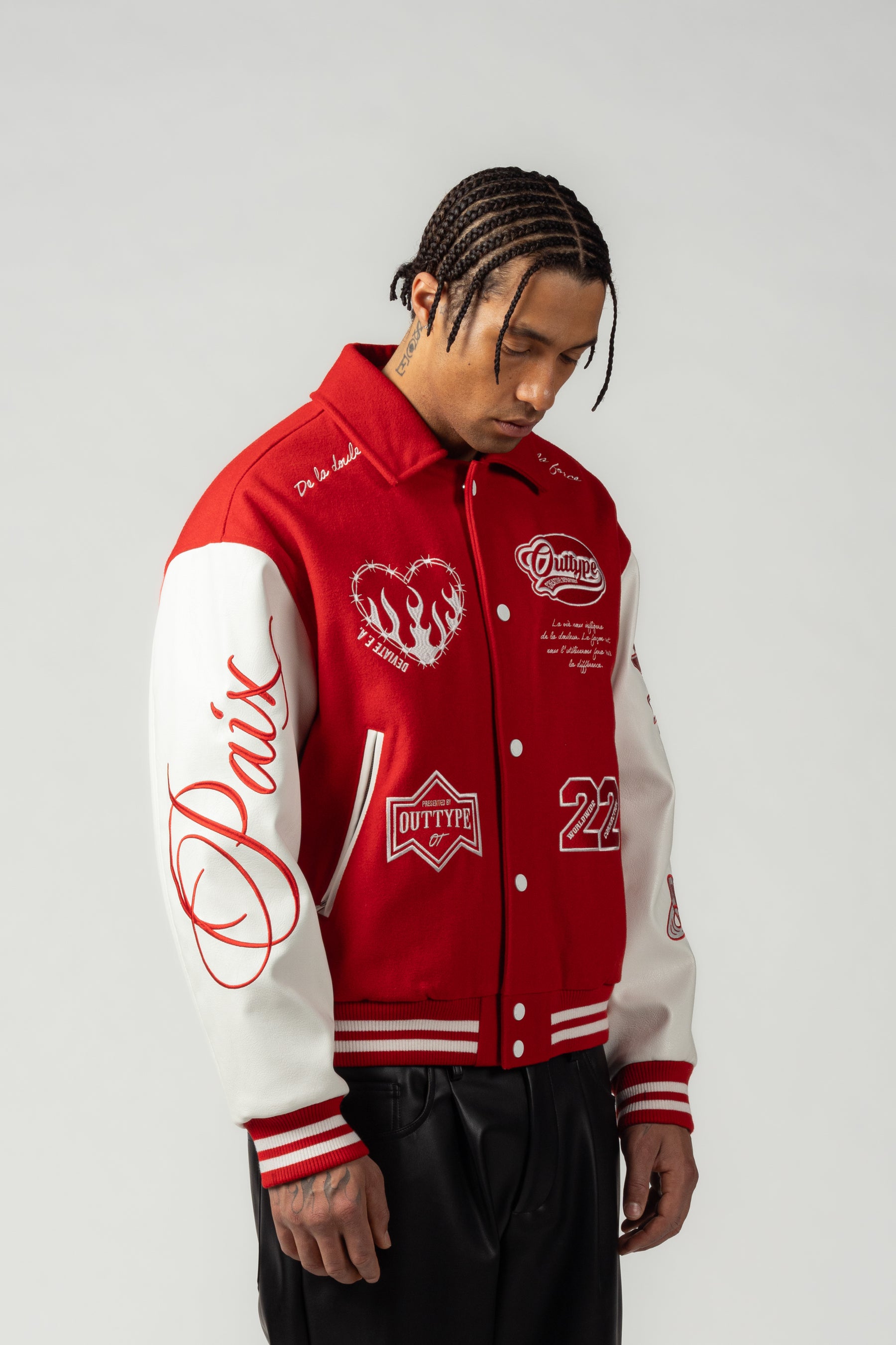 Heavy "De la Douleur" Varsity Jacket