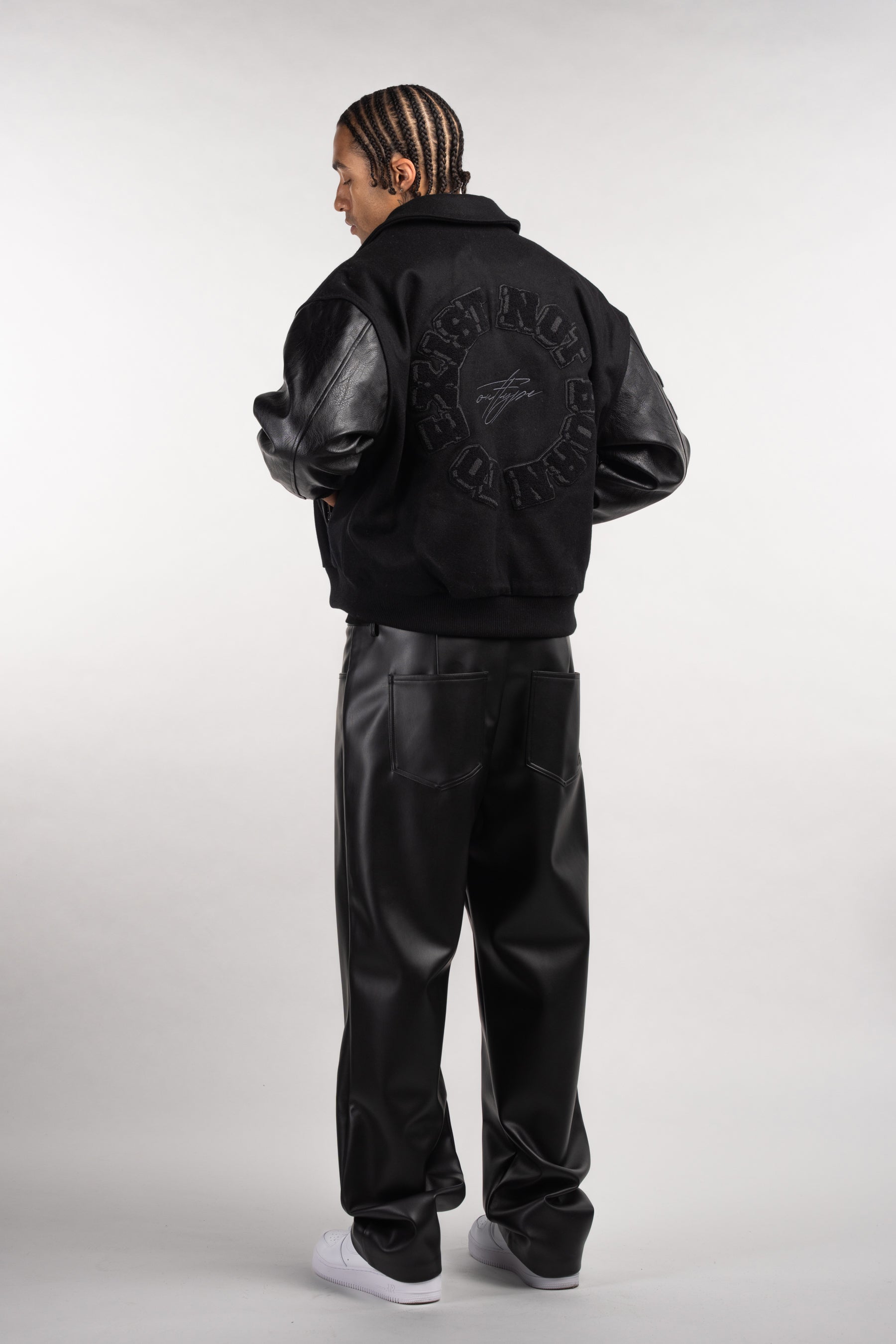 Heavy All Black Varsity Jacket