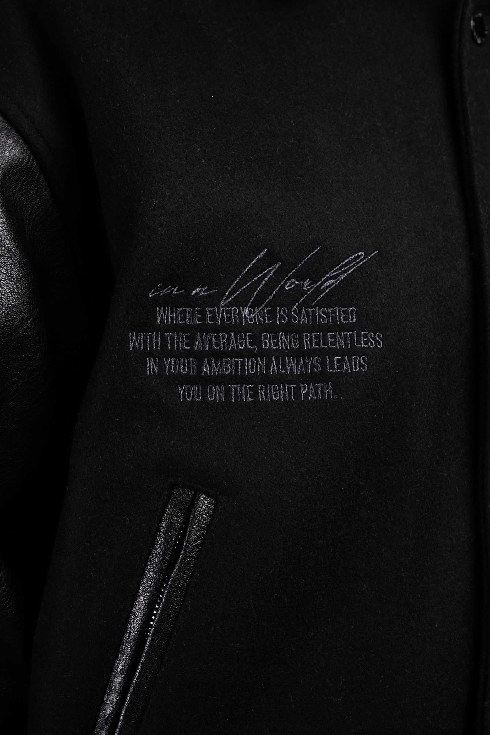 Heavy All Black Varsity Jacket