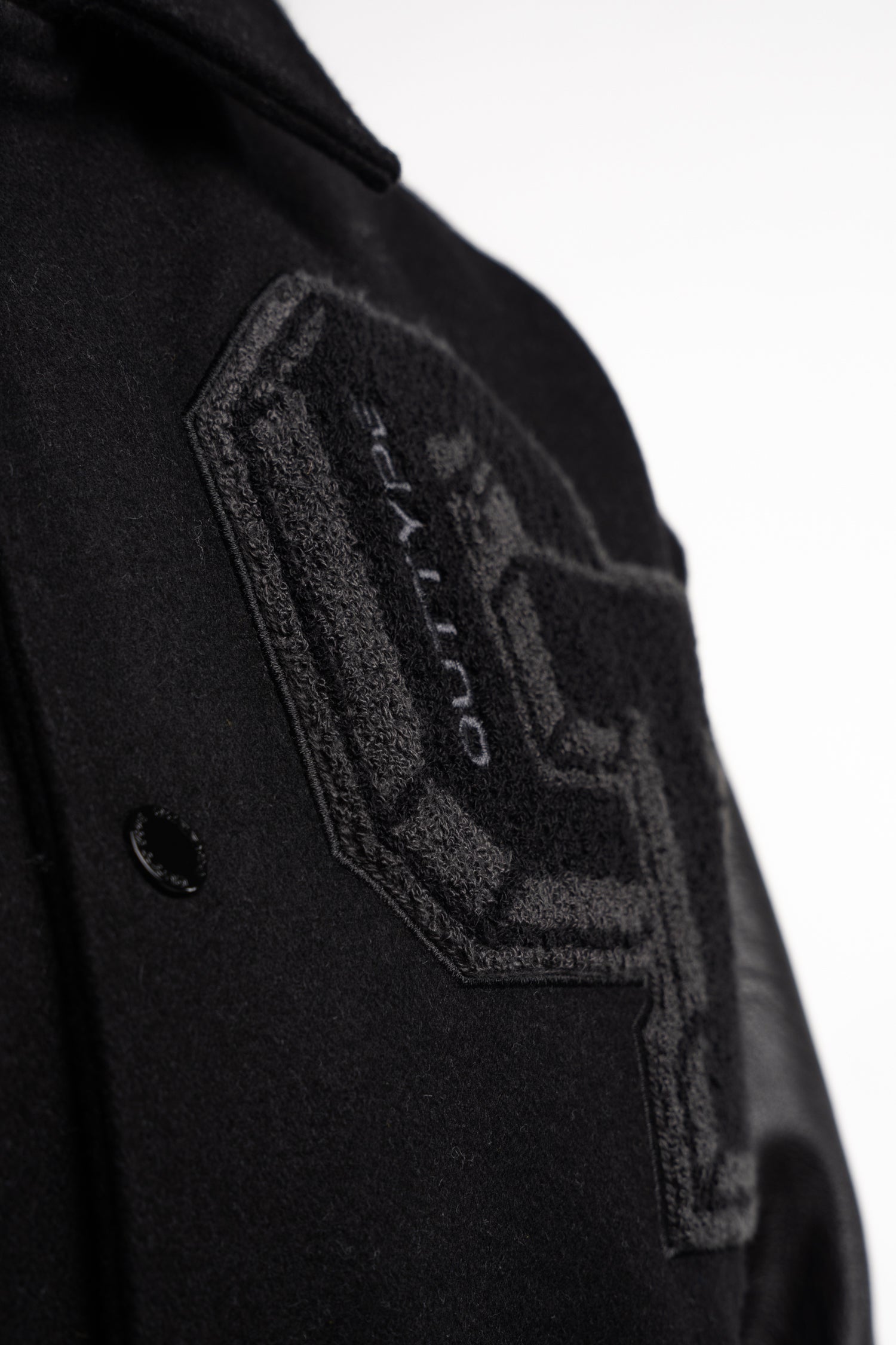Heavy All Black Varsity Jacket