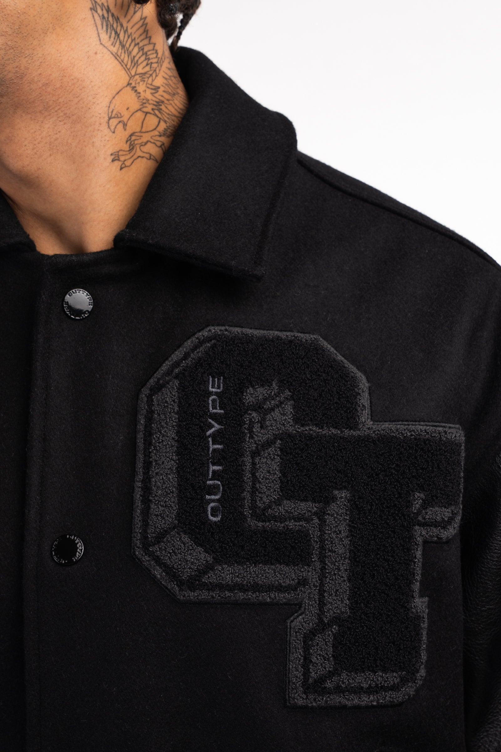 Heavy All Black Varsity Jacket