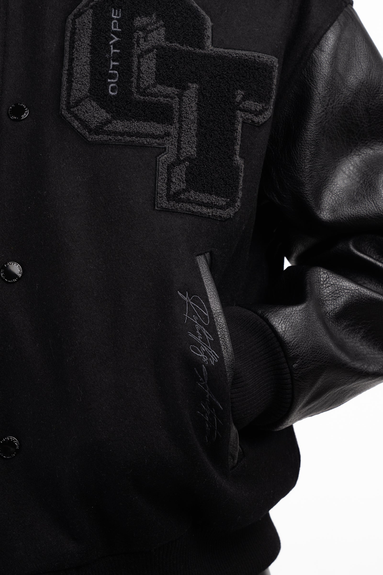 Heavy All Black Varsity Jacket