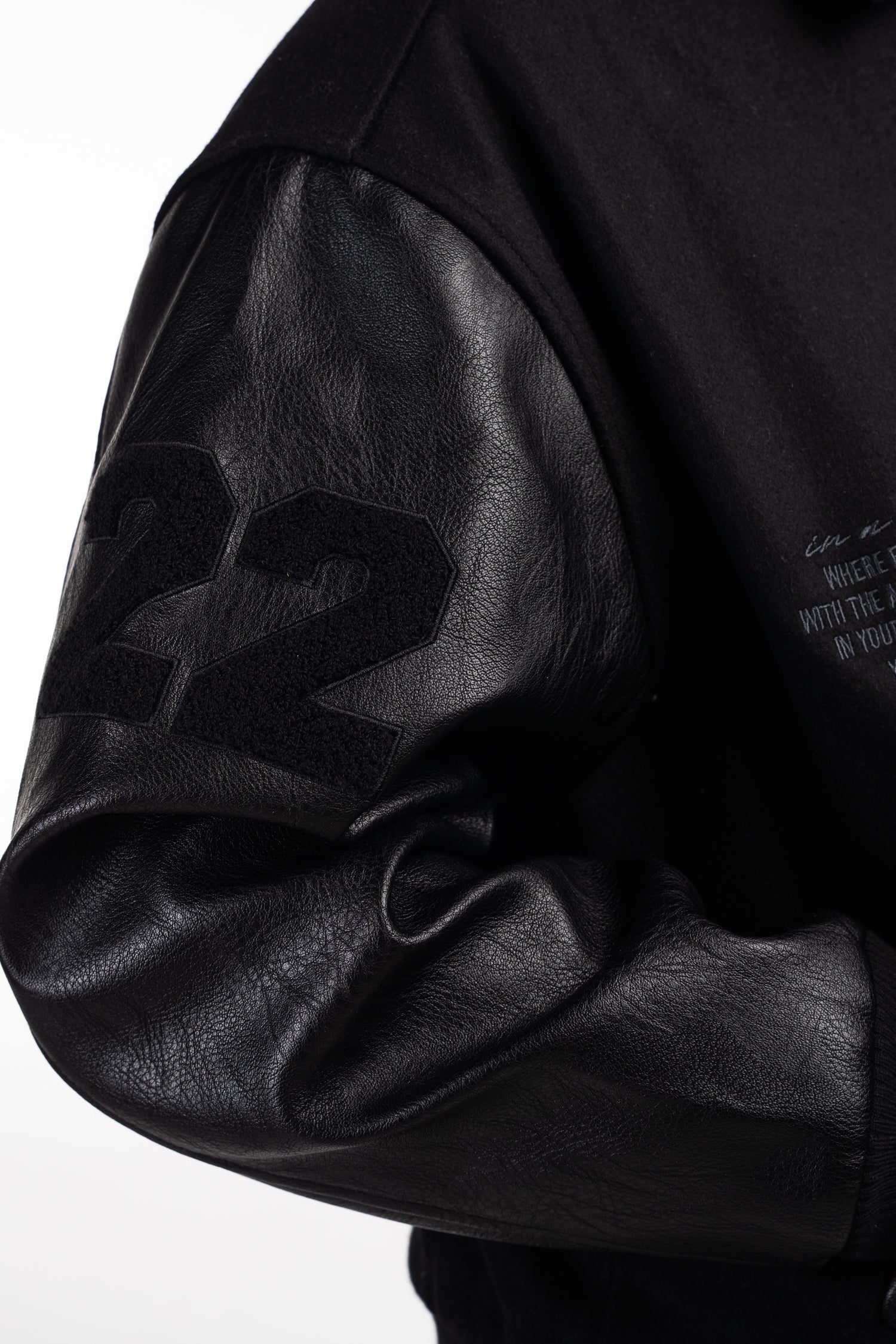 Heavy All Black Varsity Jacket
