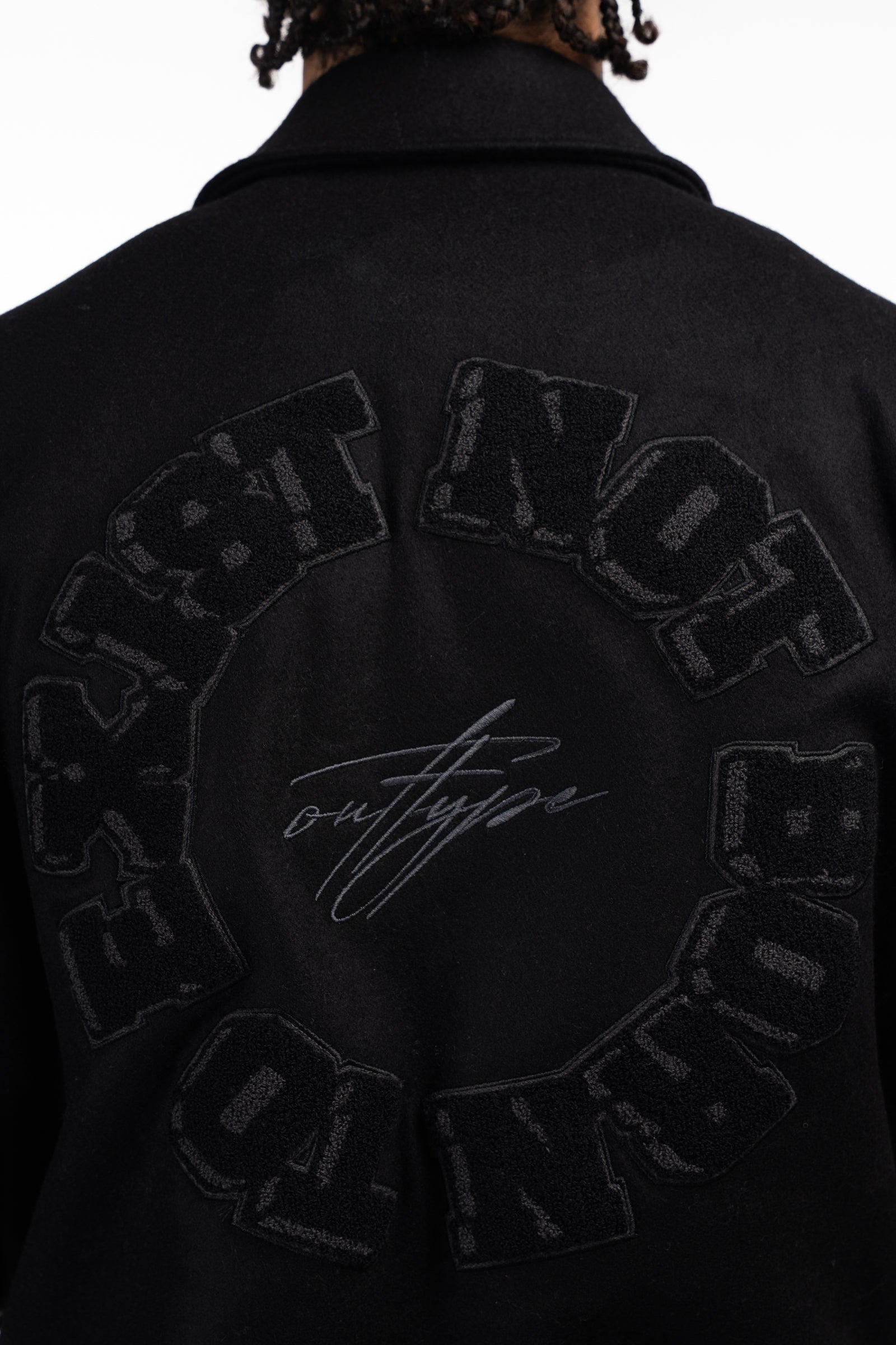 Heavy All Black Varsity Jacket