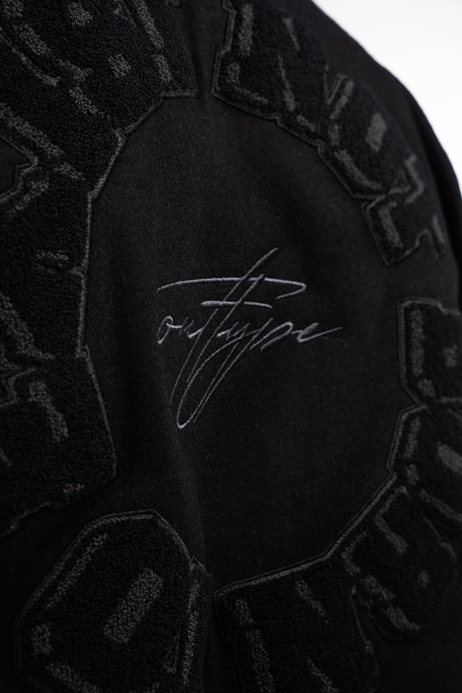 Heavy All Black Varsity Jacket