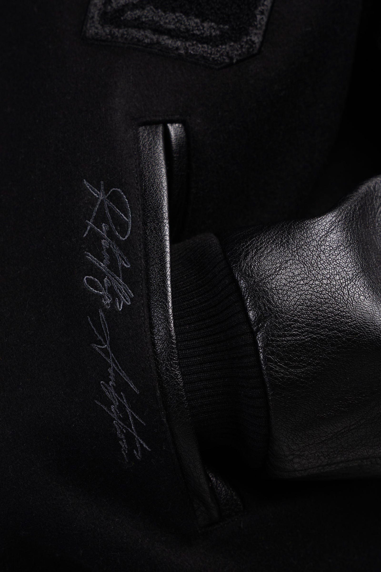 Heavy All Black Varsity Jacket
