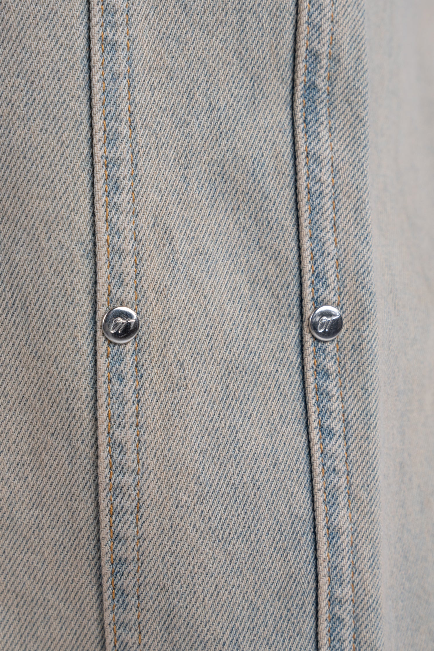 Sand Washed Rivet Denim