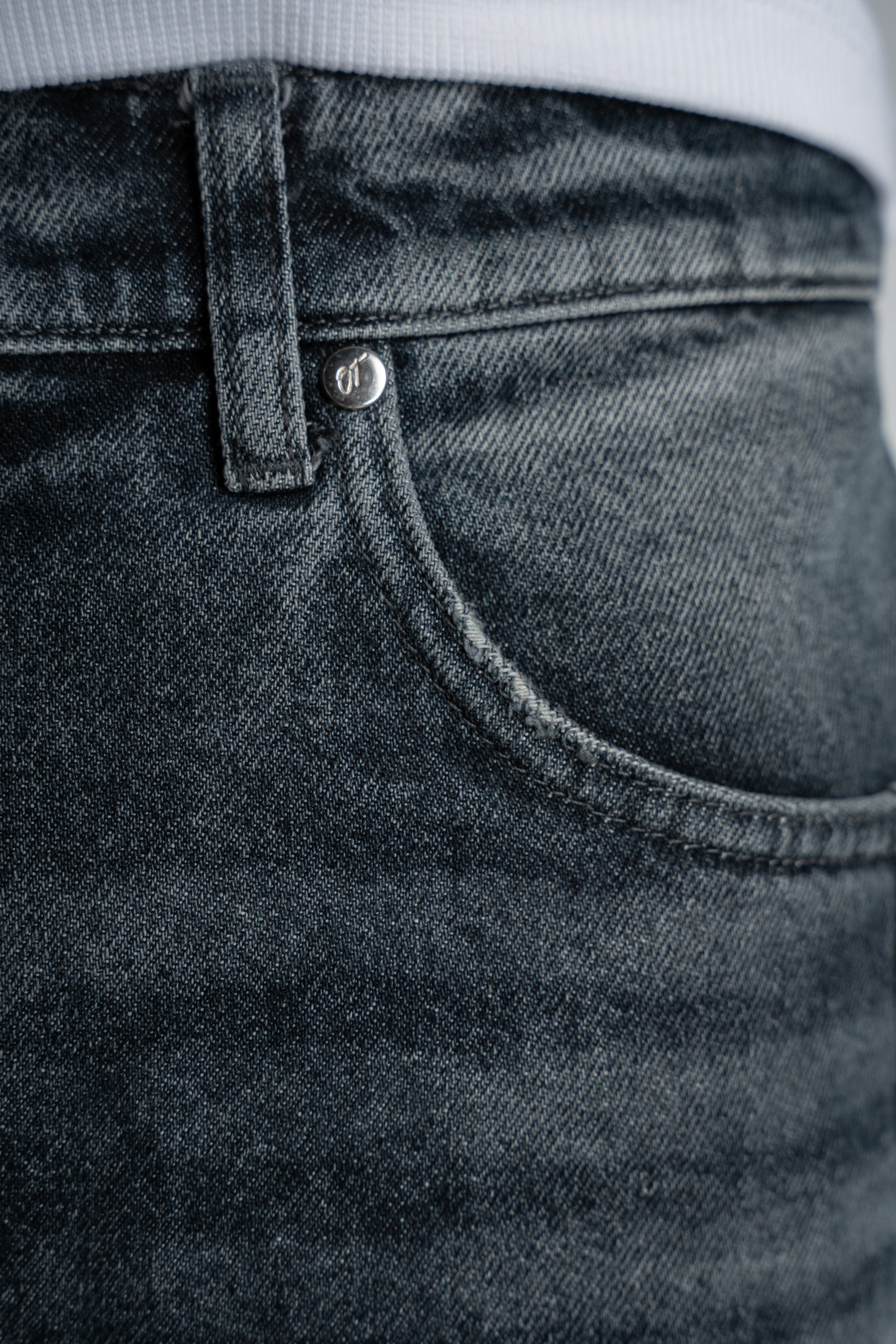 Washed Blue Rivet Denim