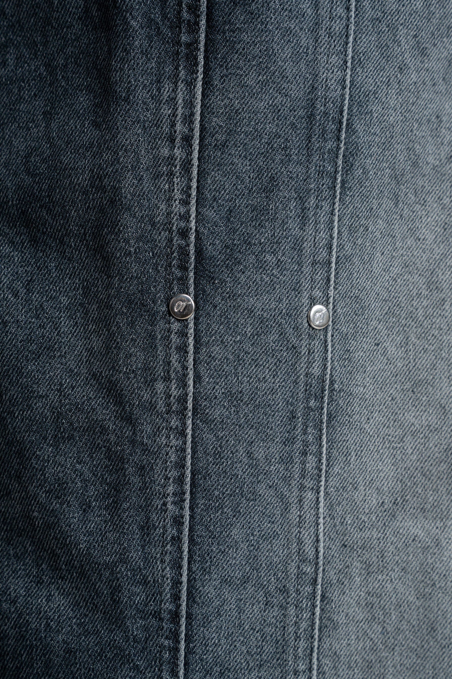 Washed Blue Rivet Denim