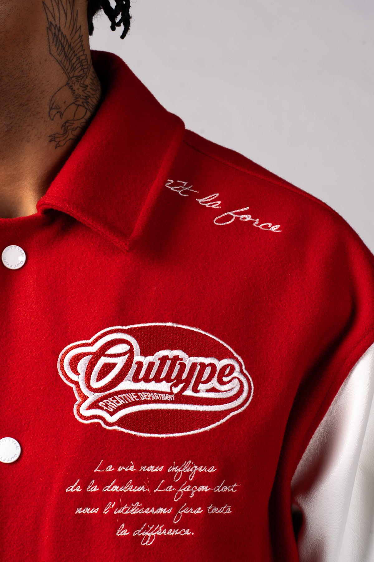 Heavy "De la Douleur" Varsity Jacket