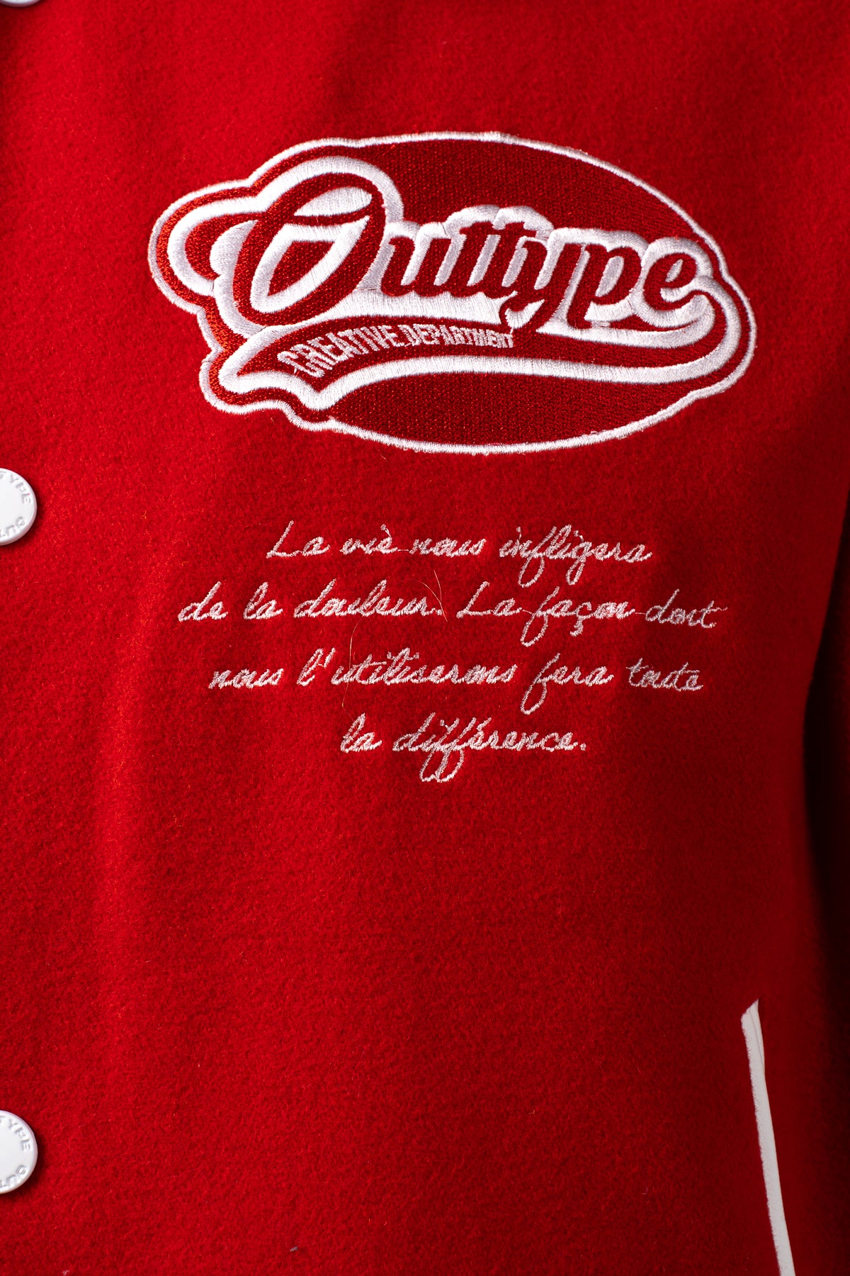 Heavy "De la Douleur" Varsity Jacket