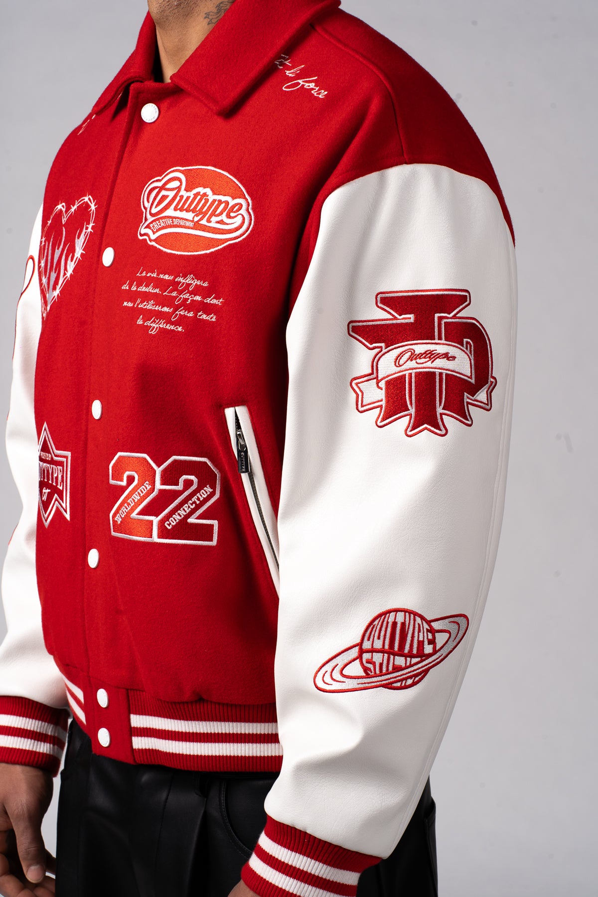 Heavy "De la Douleur" Varsity Jacket
