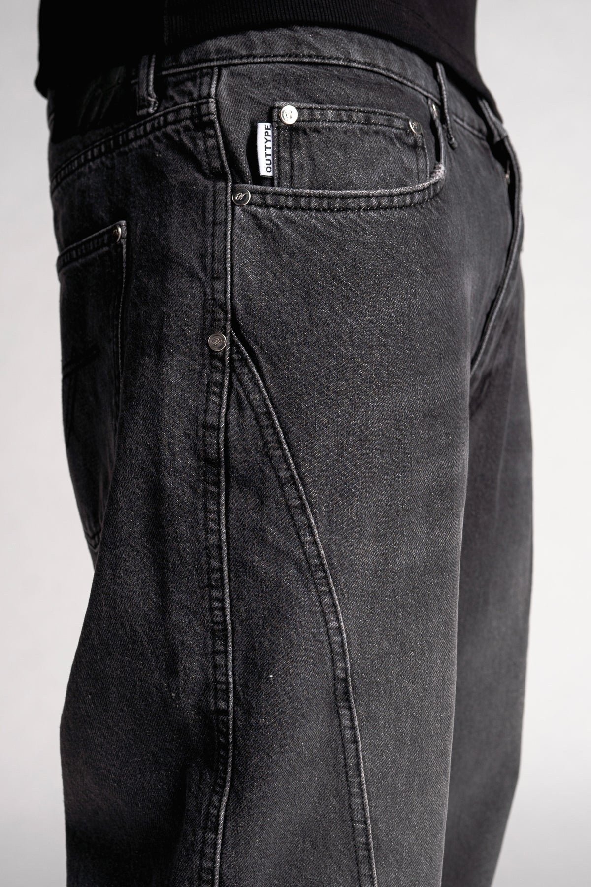 Washed Pleat Denim