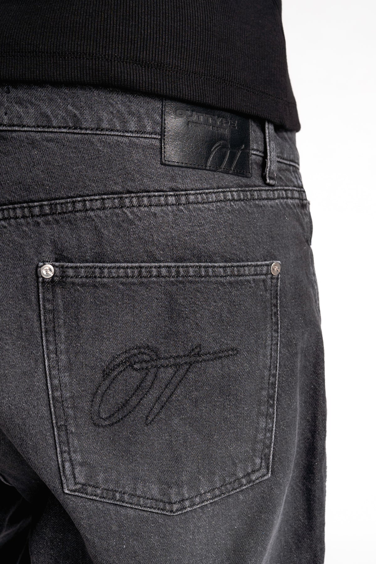Washed Pleat Denim