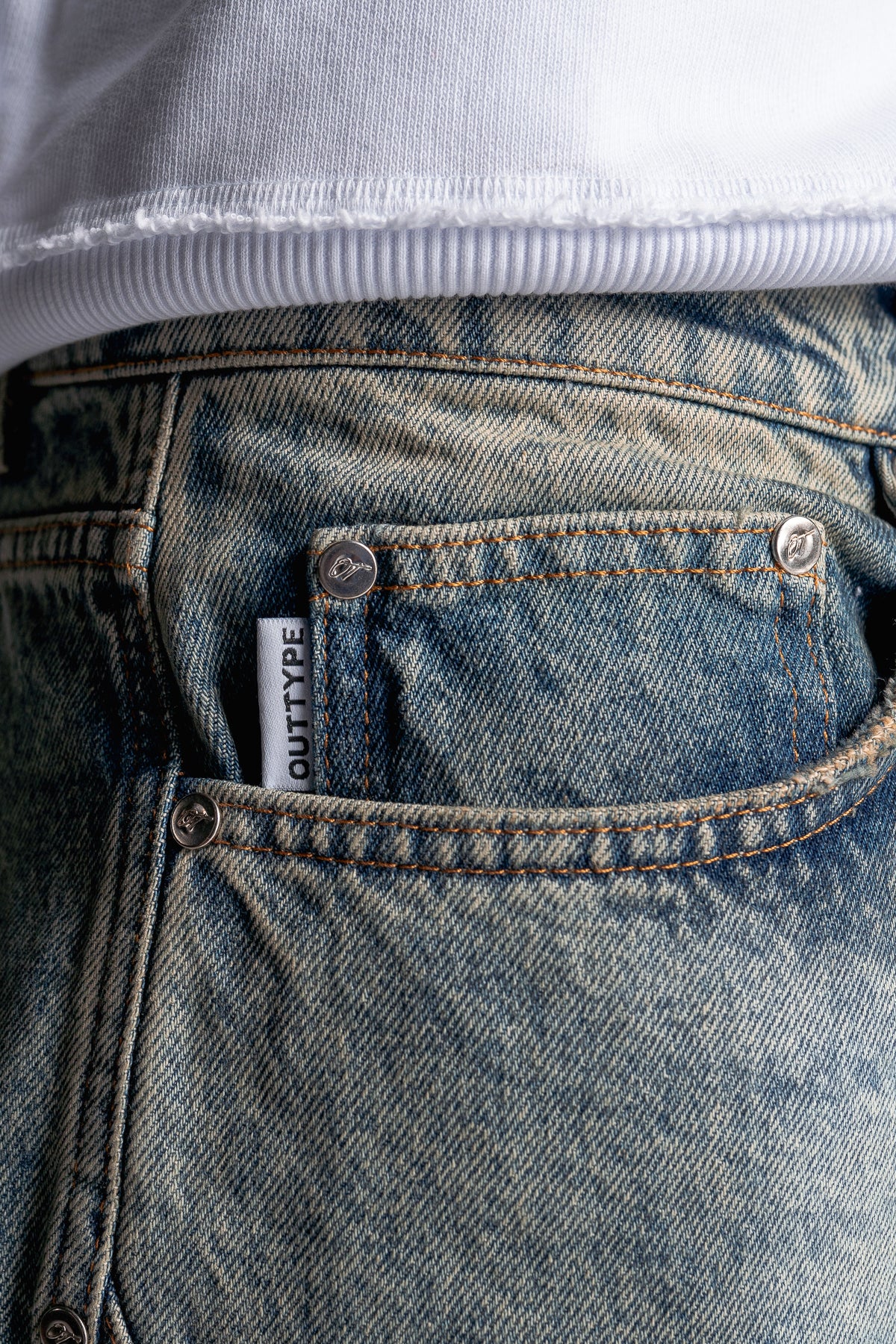 Washed Pleat Denim