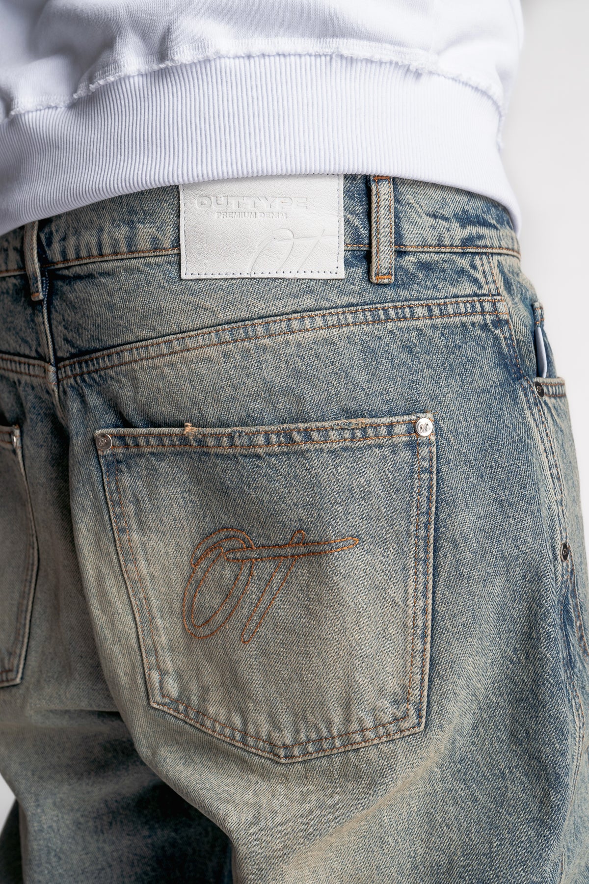 Washed Pleat Denim