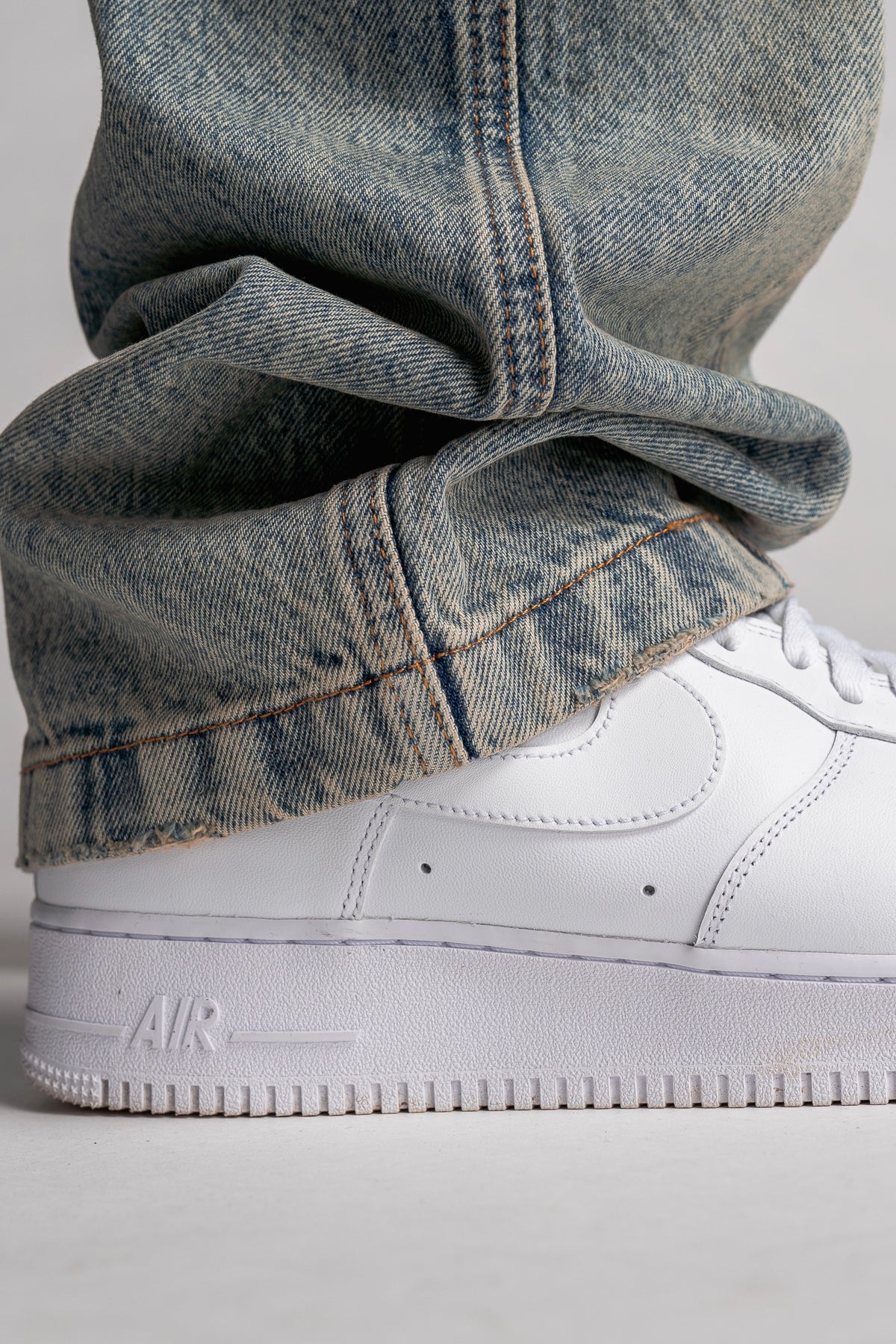 Washed Pleat Denim