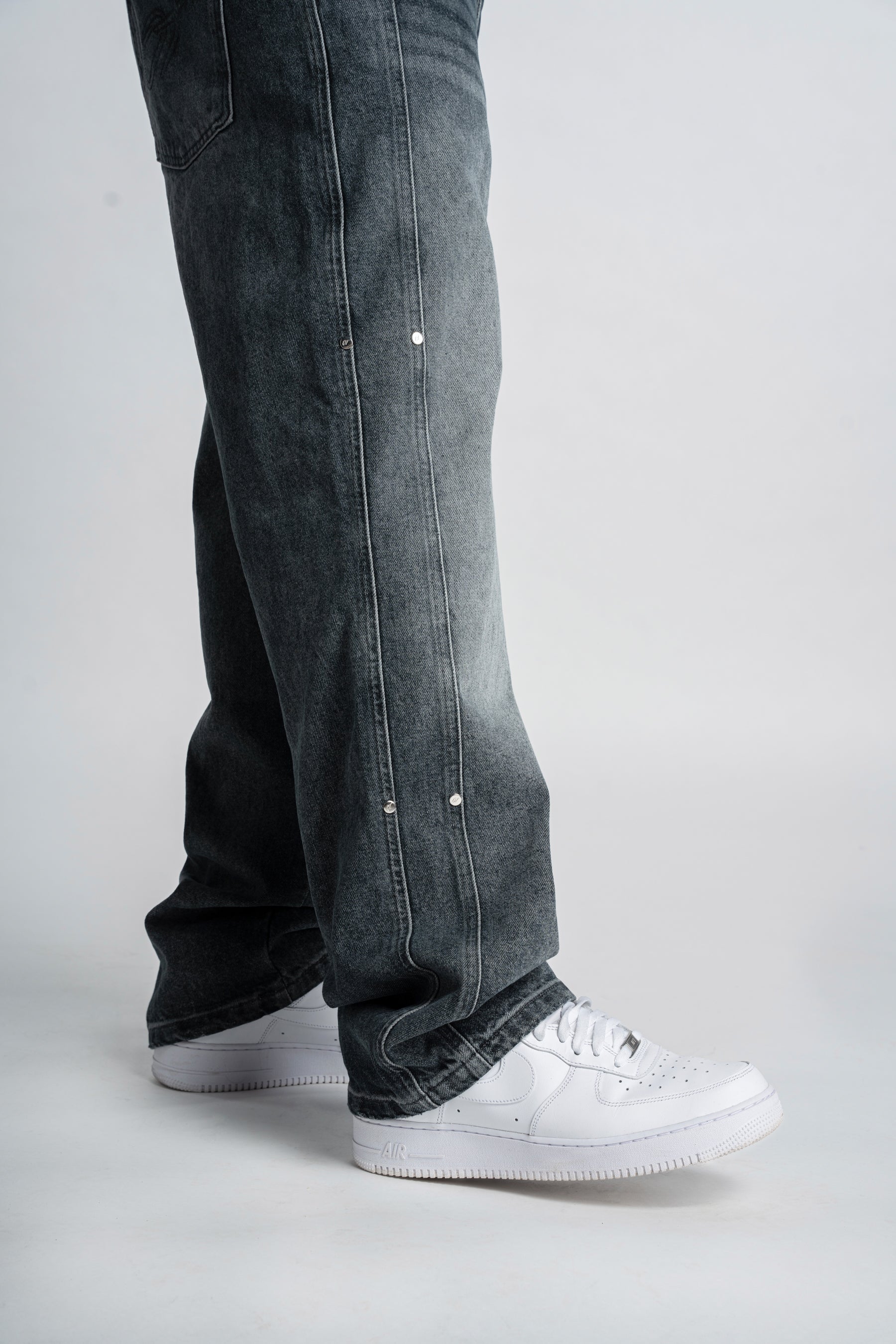 Washed Blue Rivet Denim