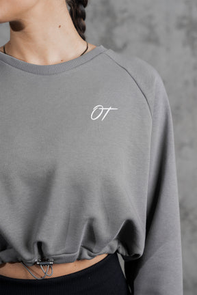 WOMEN SPORTS CROP SWEATER