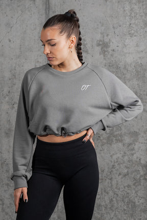 WOMEN SPORTS CROP SWEATER
