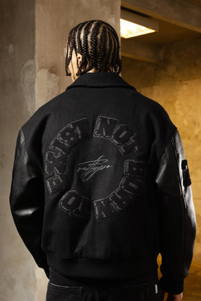Heavy All Black Varsity Jacket