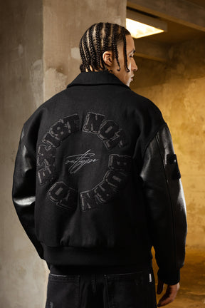 Heavy All Black Varsity Jacket
