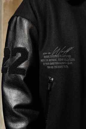 Heavy All Black Varsity Jacket