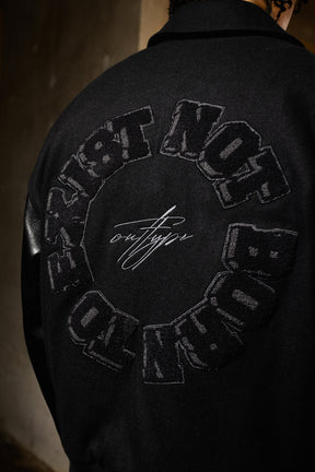 Heavy All Black Varsity Jacket