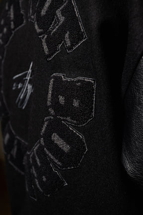 Heavy All Black Varsity Jacket