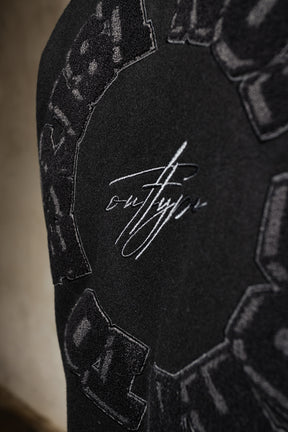 Heavy All Black Varsity Jacket