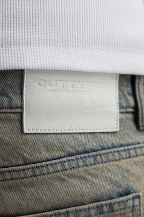Sand Washed Rivet Denim