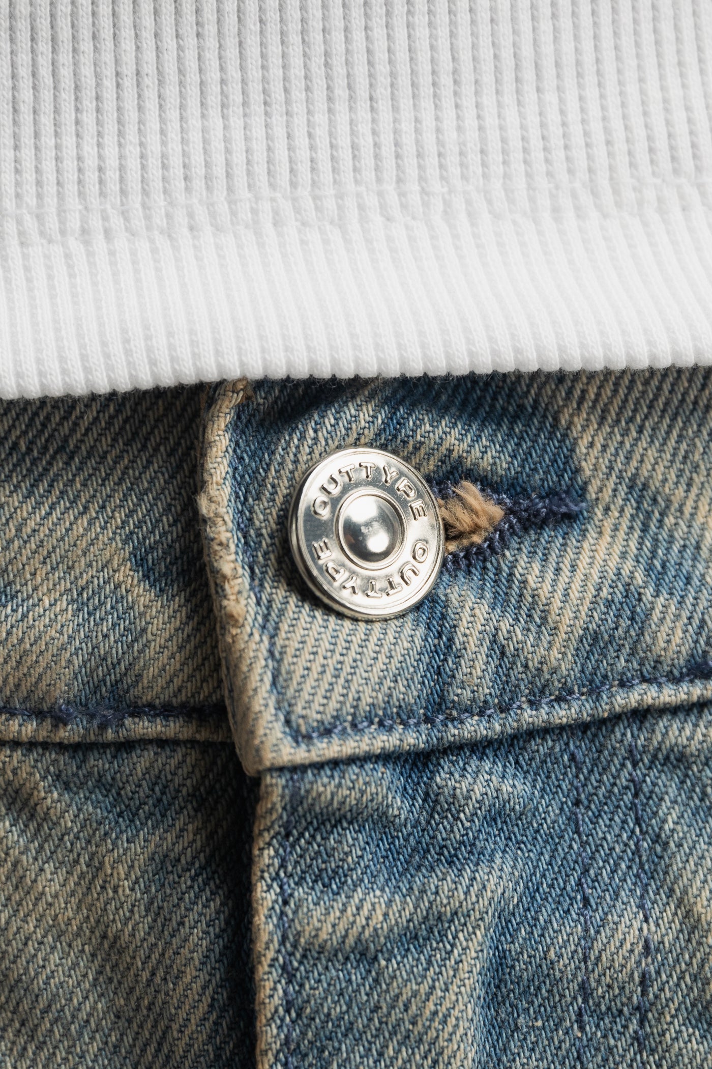 Sand Washed Rivet Denim