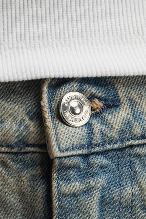 Sand Washed Rivet Denim