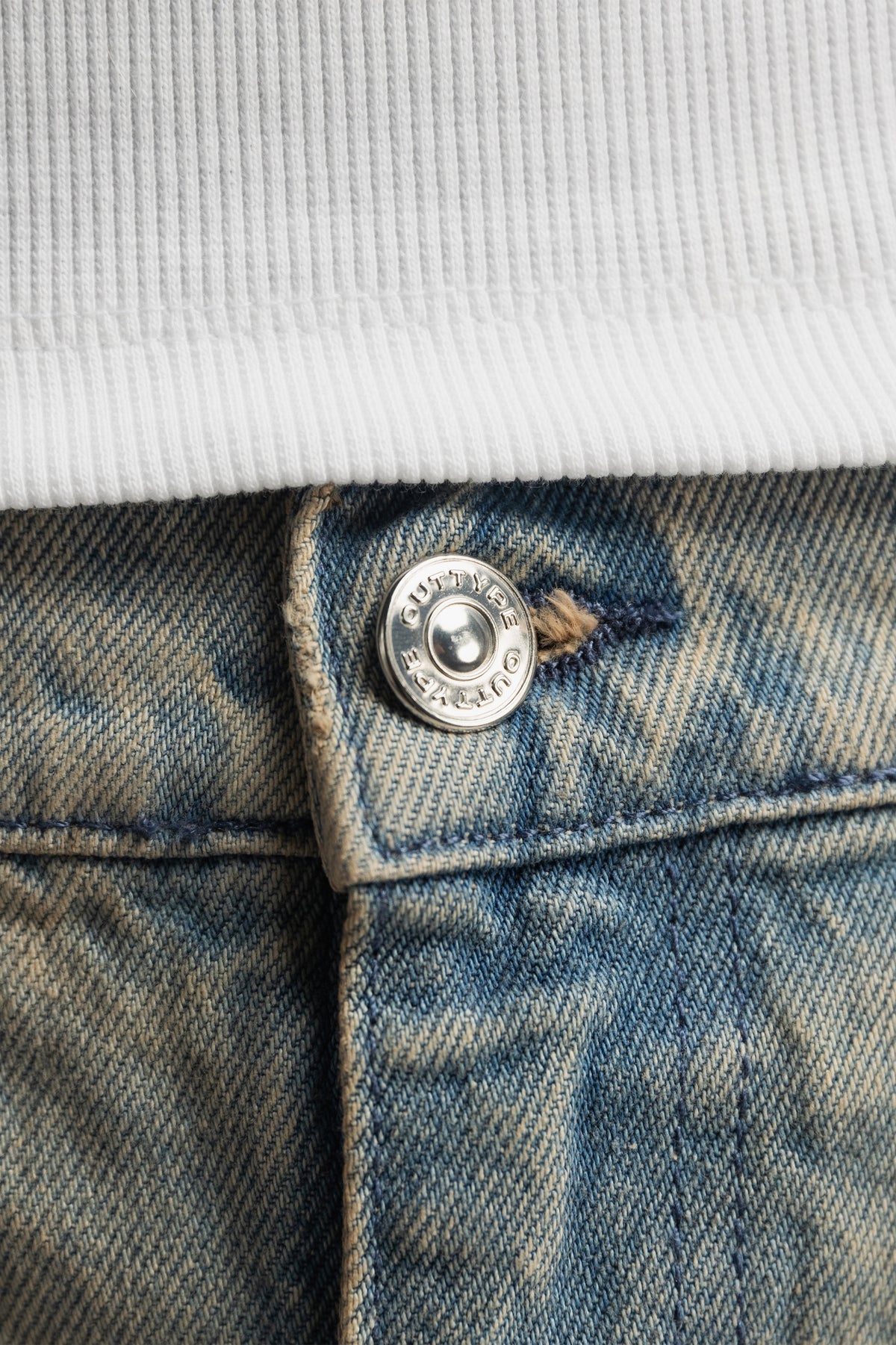 Sand Washed Rivet Denim