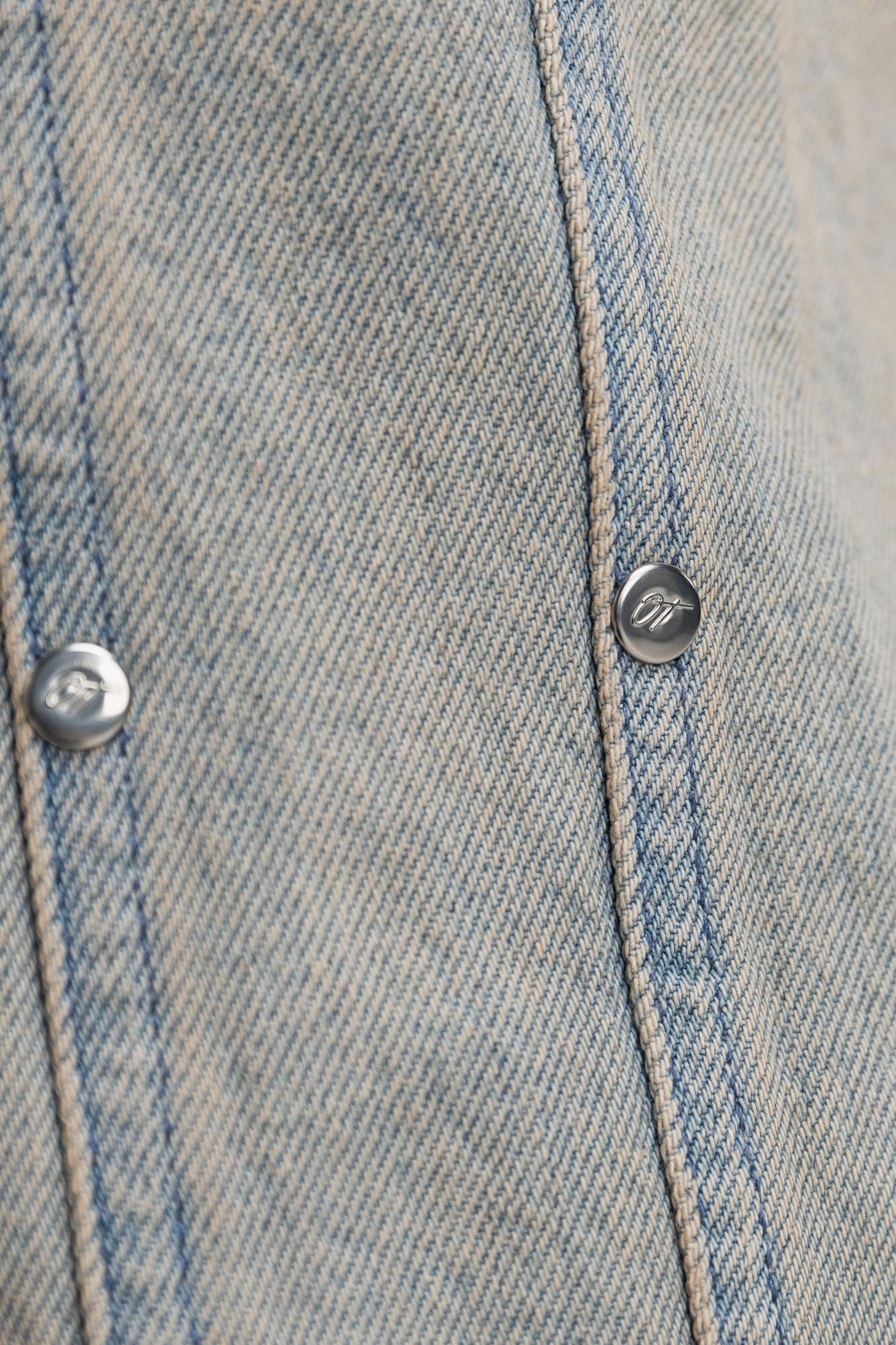 Sand Washed Rivet Denim