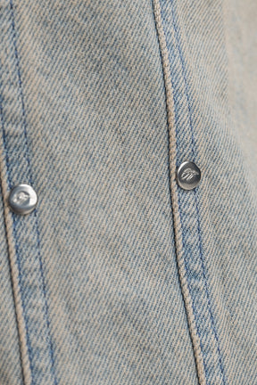 Sand Washed Rivet Denim