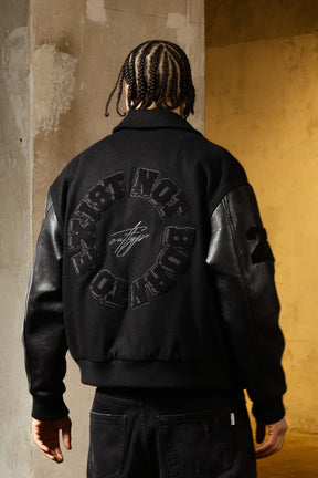 Heavy All Black Varsity Jacket