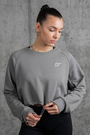 WOMEN SPORTS CROP SWEATER