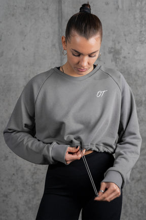 WOMEN SPORTS CROP SWEATER