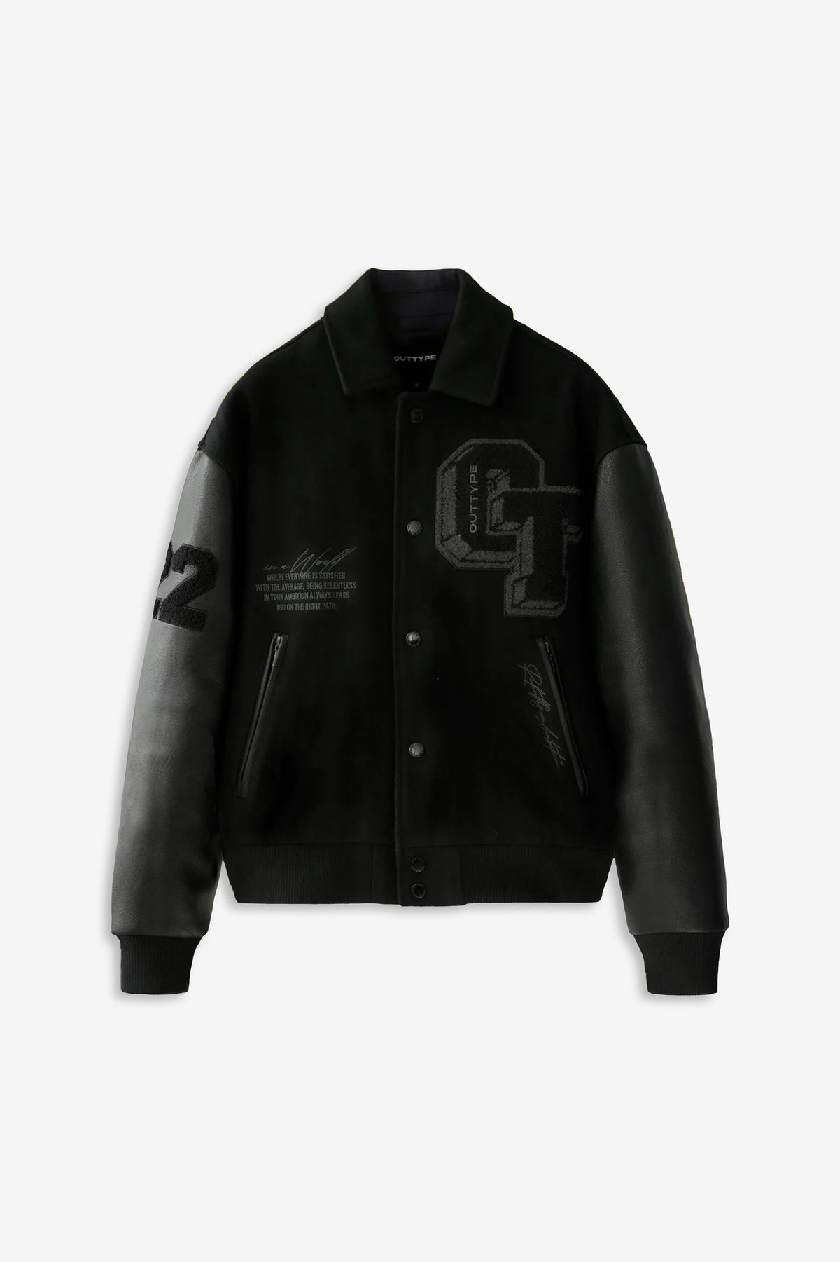 Heavy All Black Varsity Jacket