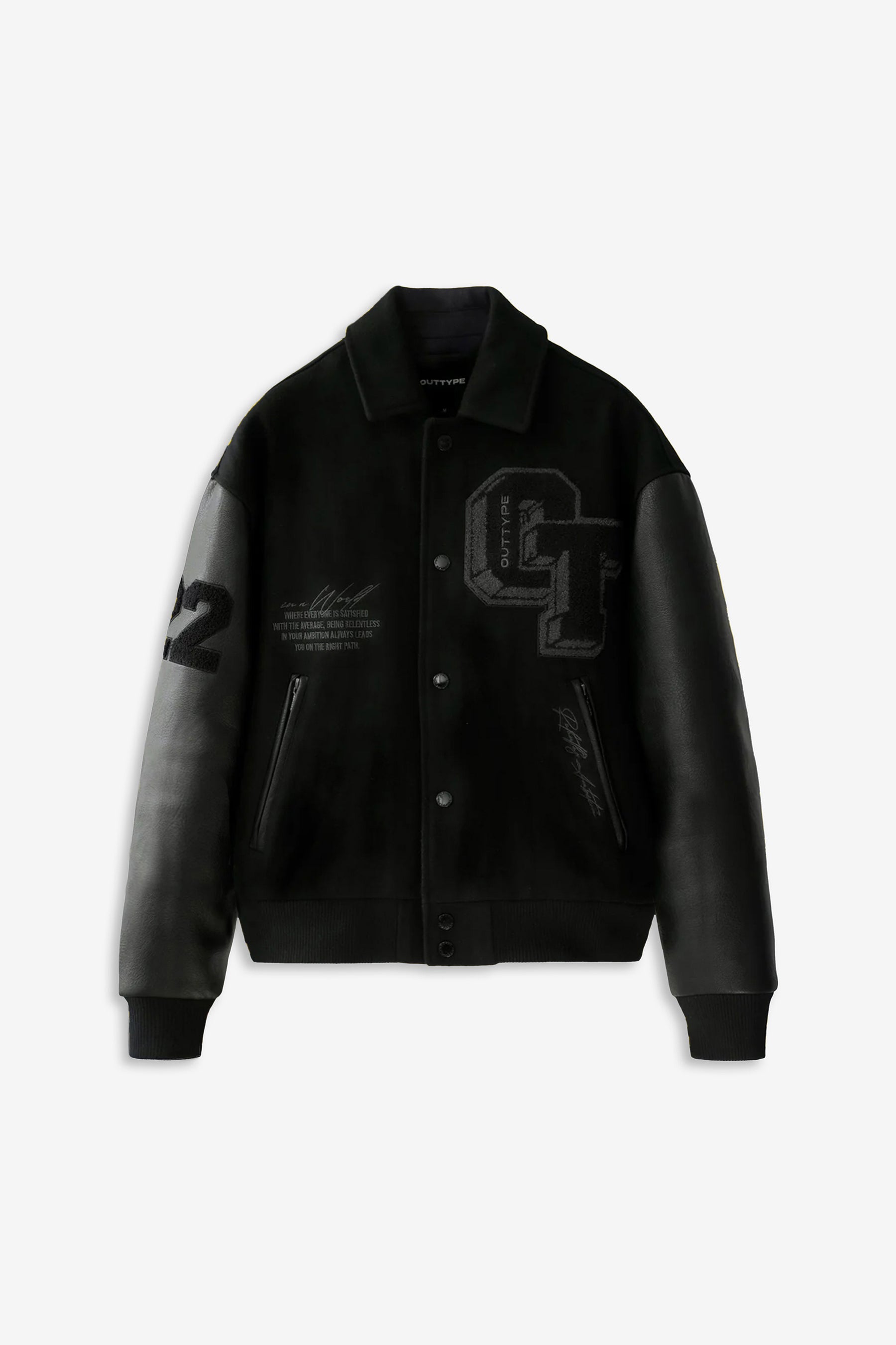 Heavy All Black Varsity Jacket