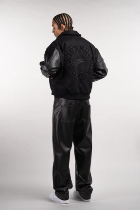 Heavy All Black Varsity Jacket